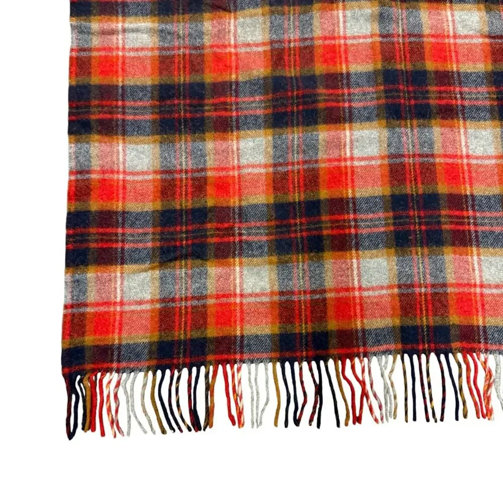 vintage pendleton pure virgin wool throw blanket made in usa red flannel 66